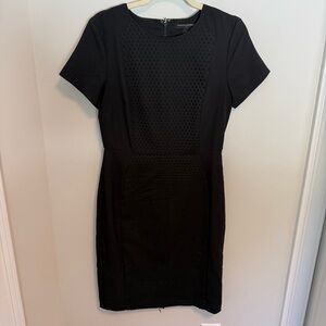 Banana Republic Black Textured Mini Dress